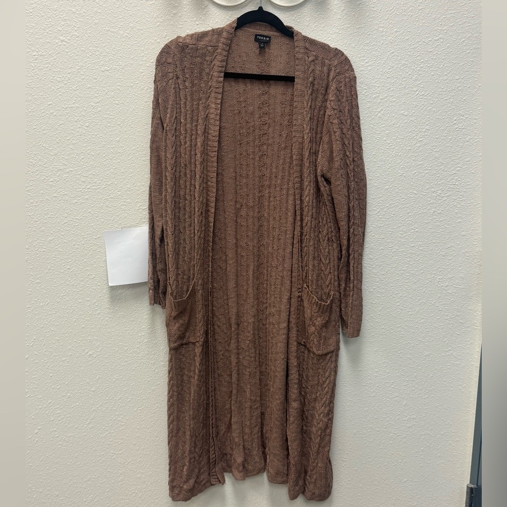 Torrid Knit Brown Duster